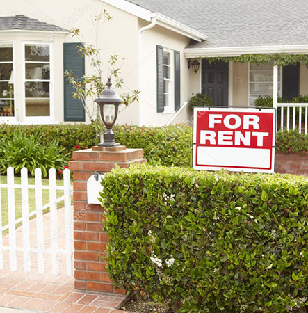 Front of Home with For Rent Sign with Landlord Insurance in Paso Robles, CA