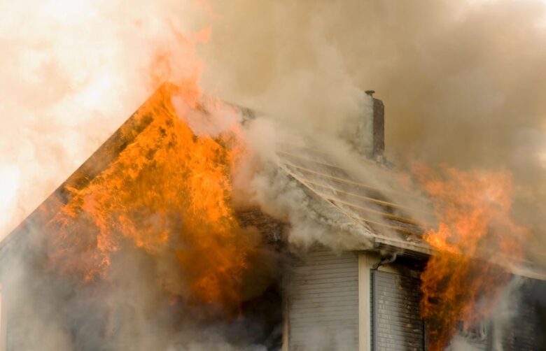 House on Fire Needing High Risk Fire Insurance in San Luis Obispo 