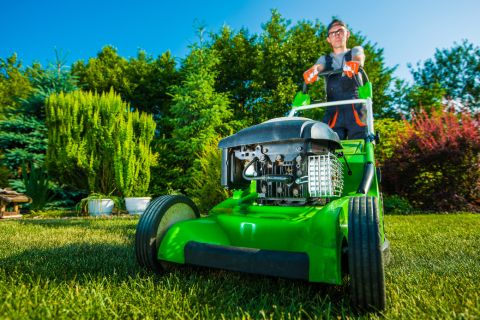 Landscaper in Arroyo Grande, CA with Landscapers Insurance, Riding a Lawnmower
