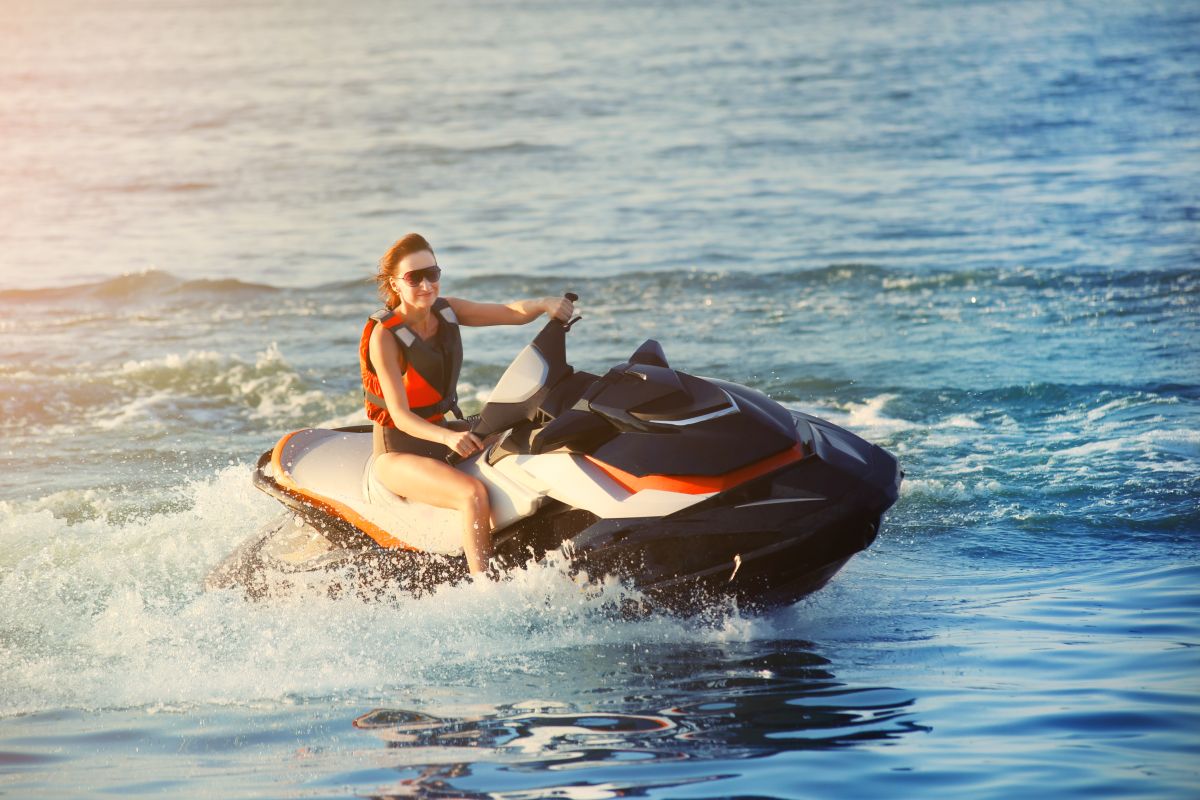 Girl on a Jet Ski with Jet Ski Insurance in Atascadero, California